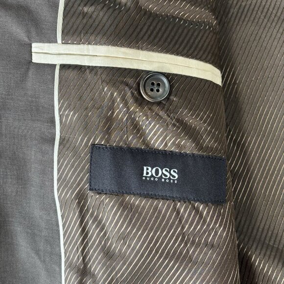 Hugo Boss Blazer Jacket Mens 44R 100% Virgin Wool Guabello Italy Super 130s Suit - Picture 10 of 16